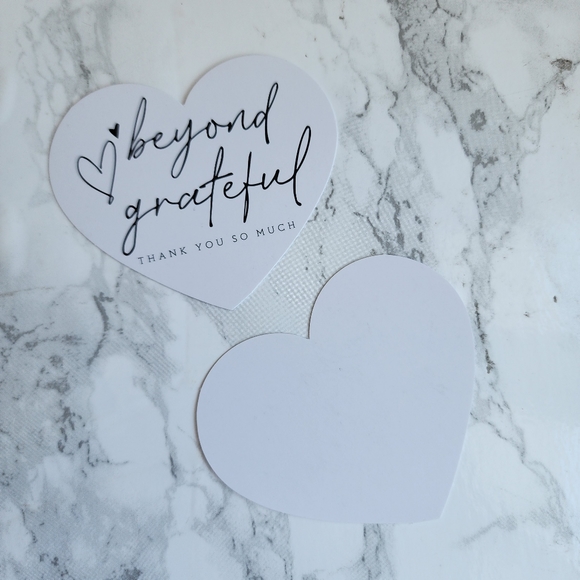 ♥️ 5x25 / 60 Thank you cards and 120 self adhesive Thank You Cards - Picture 3 of 3